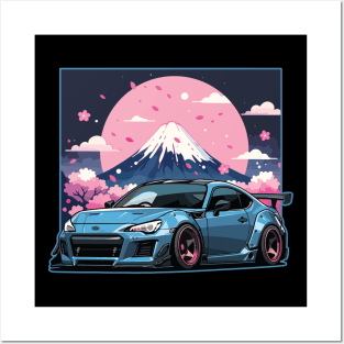 Subaru BRZ Car Art - Widebody Modified JDM Car Posters and Art